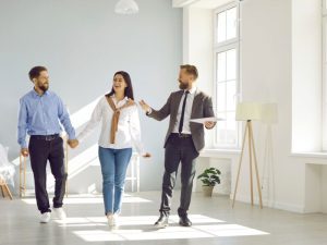 couple touring home